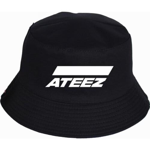 ATEEZ Bucket Hat ATEEZ kpop Summer Faceless cap Panama Cotton Double Layer Fabric Sunscreen Hats Women Men fisherman hat