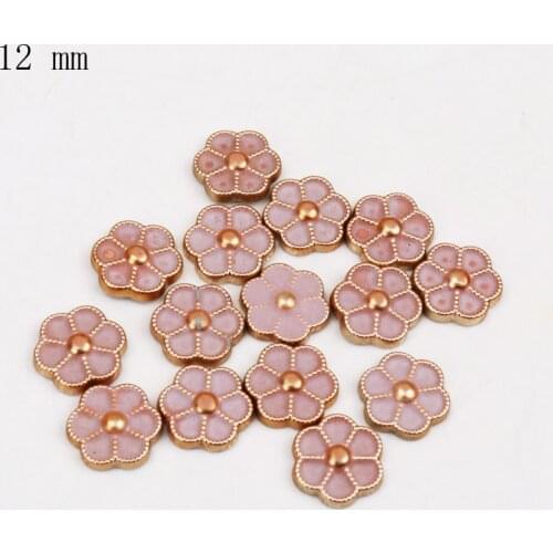 50pcs ABS Resin Half Round flower Bow Alien Pearls For Art Flatback Non Hotfix Rhinestones Pearl Shoes Beads DIY Phone MZ516