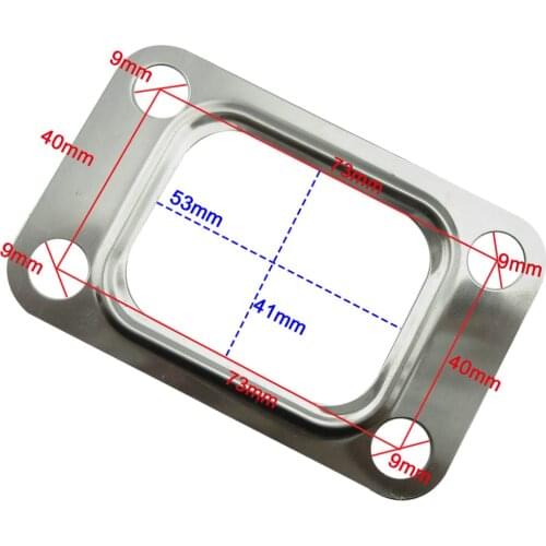 Turbo Gasket T25 T28 GT25 GT28 4 Bolt Turbocharger Inlet Exhaust Manifold Gasket Stainless Steel