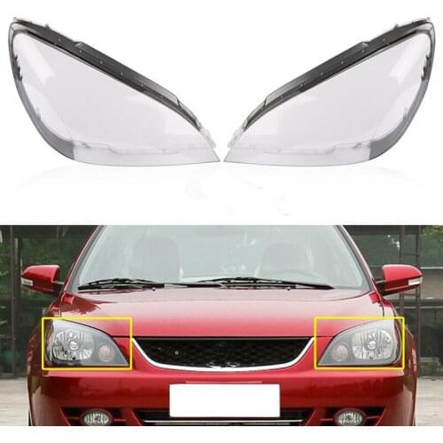 Car Left & Right Headlight Transparent cover Hardening material fit for MITSUBISHI Lancer 2004-2007 1 Pair