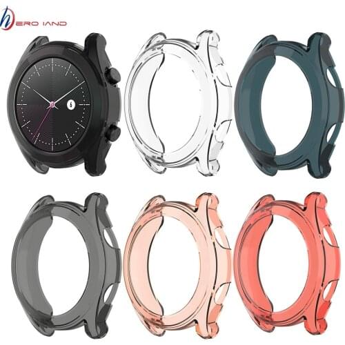 Clear Thin TPU Protector Bumper Watch Frame Case Cover for Huawei Watch GT Elegant 42mm Smart Wristband Protective accessories