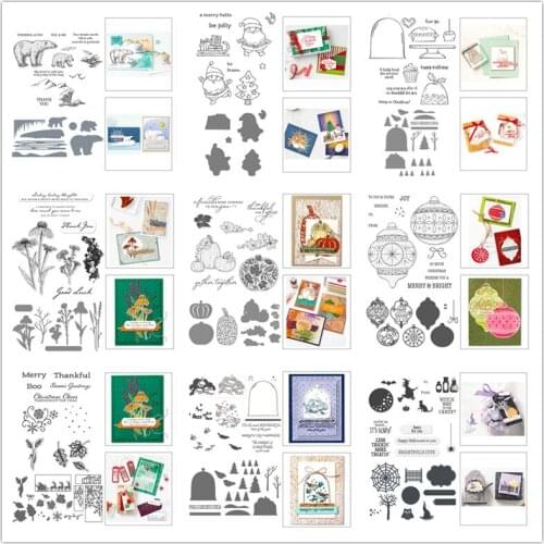 Christmas Metal Die Cutters for Scrapbooking Stamping Stencils for Decoration Metal Cutting Dies Scrapbooking New Arrival 2021