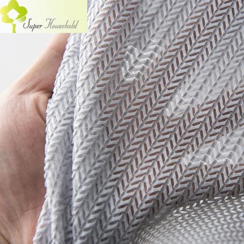 Nordic Solid Color White/Gray Tulle Curtains for Living Room Bedroom Modern Window Screen Thick Sheer for Kitchen