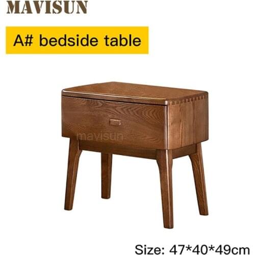 Modern And Simple Solid Wood Bedside Table Nordic MMinimalist Bedroom Small Storage Cabinet Classical Household Furniture