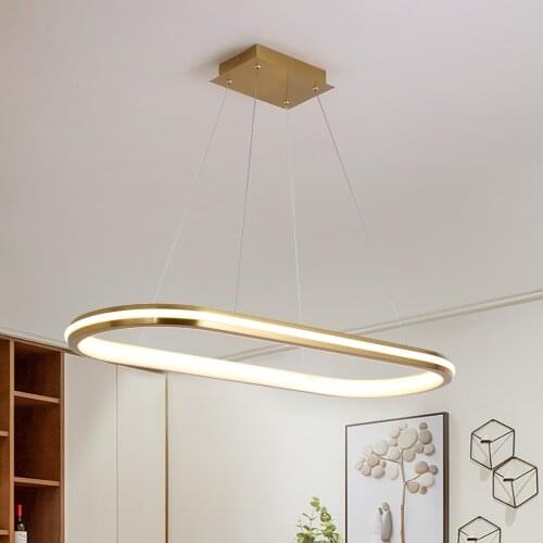 Oval Modern Chandelier for living room Decoration 2020 Hanging light fixture Kitchen indoor lighting oval runway light