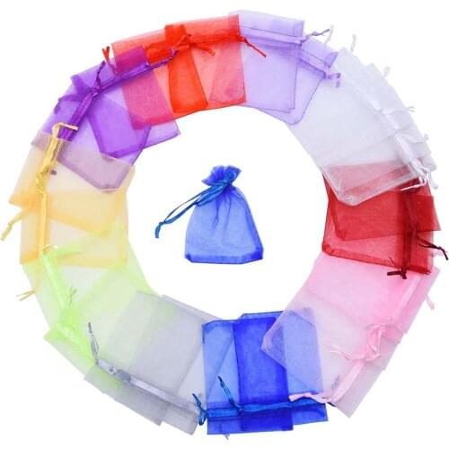 1Set(50Pcs) Wedding Party Favor Satin Drawstring Organza Bags/Pouch-Assorted 8*10cm