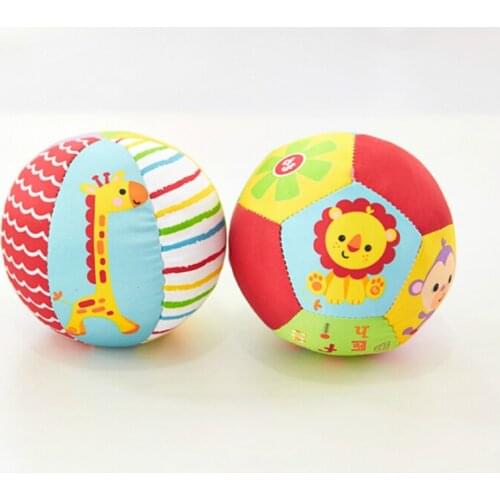 1PCS Soft Stuffed Toy Balls Baby Ball Toys Baby Rattles Infant Babies Body Building Animal Ball For 0-12 Months