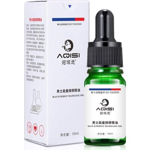 10PCS Natural Herbs Men Energy Penis Massage Essential Oil Penis Enlargement Cock Increase Big Dick Thickening Enhanced 10ml