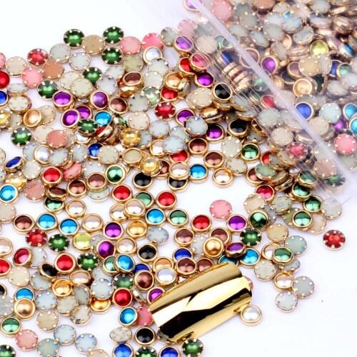 100pcs 4mm 5mm 6mm Many Colors Half Round Pearls Metal Rhinestone DIY Nail Art Nail Beads Beauty Glitter Decorations