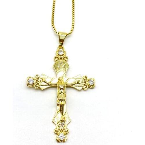 5pcs/lot Fashion Jewelry Cross Jesus Pendants Necklaces