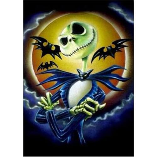 5D DIY Full Round/Square Diamond Painting Skull & Pumpkin Cross Stitch 3D Embroidery Rhinestone Mosaic Halloween Gift Y1596