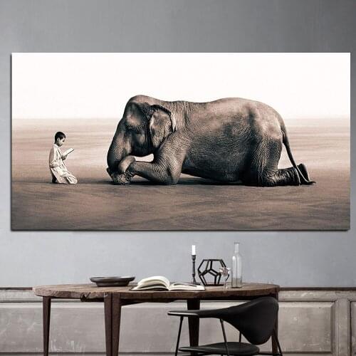 Buddha Modern Canvas Painting Nordic Posters And Prints Zen Home Decoration Elephant religion Art Wall Picture For Living Room