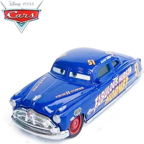 Disney Pixar Cars Diecast Doc Fabulous Hudson Diecast Metal Alloy Mode lCars Disney Car 1:55 Toy Collection Kids Best Gift