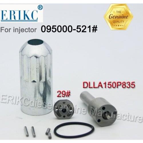 ERIKC Repair Kit Dlla150p835 Nozzle and 29# Common Rail Valve Plate for 095000-5215 Fuel Dispenser Injector 23910-1252