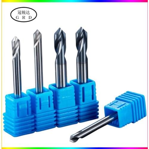 Chamfering drill 2 flute hrc45 60/90/120 degree 1mm - 12mm 1.5mm 2.5mm 2mm 4mm 6mm 8mm 10mm 12mm Solid Carbide Chamfer end mill