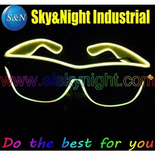 Good quality -5pcs New ray black el flashing glasses luminous gift glasses for parties