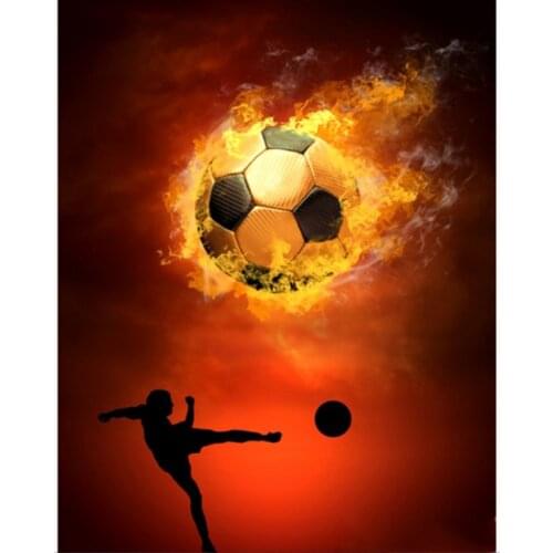 Full Square/Round Drill 5D DIY Diamond Painting "Football Fire" Diamond Rhinestone Embroidery Cross Stitch 5D Home Decor Gift