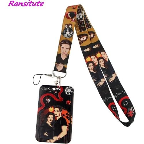 Ransitute R1694 Vampire Movie Lanyard Bank Credit Card Holder Wallet Bus ID Name Work Card Holder For Student Child Worker