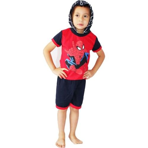 Red short sleeves cotton Baby clothes 2 suit clothing Role-playing Boy leisure wear size:1-5 years