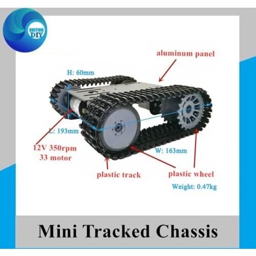Mini TP101 Smart Tank Chassis Tracked Chassis Remote Control Platform with Dual DC Motor for Arduino Car DIY Set