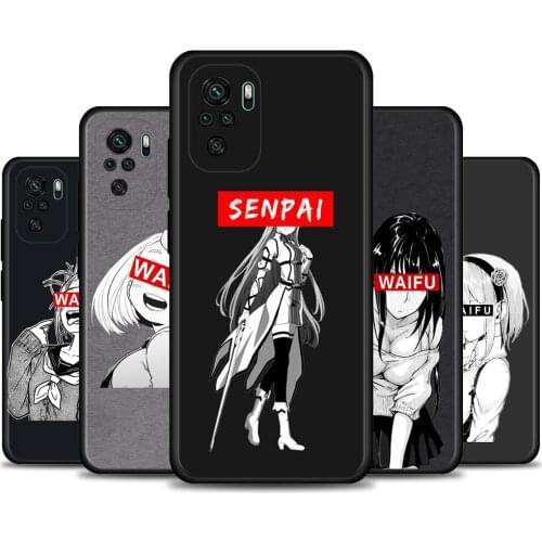 Sugoi Senpai Anime waifu for Xiaomi Redmi Note 10 Pro 5G 8 8T 9 9T 9S Soft Case for Redmi 7 7A 8A 9A 9C 9T TPU Phone Cover