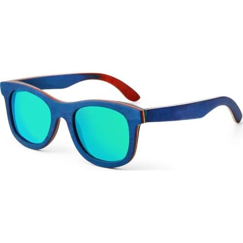 New fashion Retro Wood Women sunglasses men high grade Brand Design Peacock blue Polarized sunglasses Beach Bamboo eyeglasses
