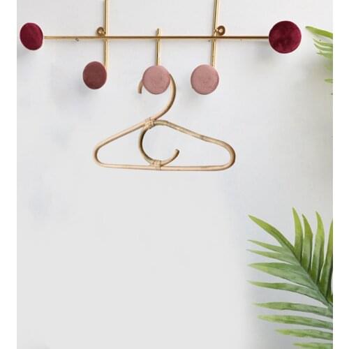 New Rattan Clothes Hanger Style Baby Kids Garments Organizer Rack Children Hanger Kids Room Decoration Hanger for Clothes Scarf