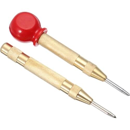 WENXING Automatic Centre Punch 5'' Automatic Center Pin Punch Strike Spring Loaded Marking Starting Holes Tool Chisel Steel