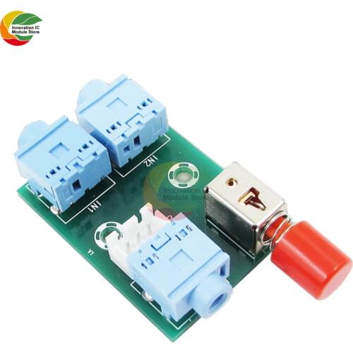 Ziqqucu XH-M371 Audio Switching Module 3.5 Audio 2 into 1 Out Switch Switch Board Audio Socket Switch Diy Electronic PCB Board