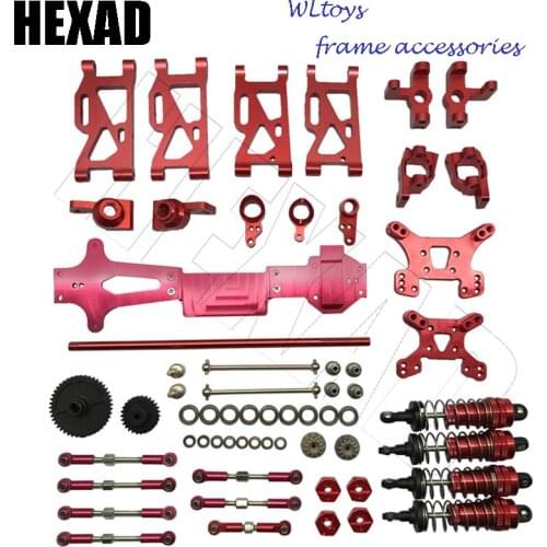 1/14 WLtoys 144001 Upgrade Metal Kit Spare Parts Gears Accessories Set RC Car Wltoys Shocks Metal Gear Steering Hub Shock Absorb