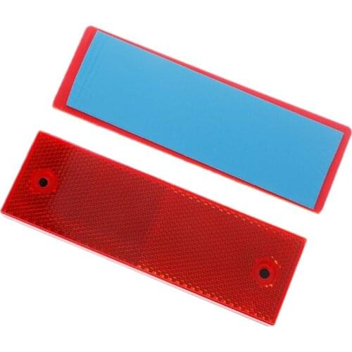 2pcs Plastic Reflector Reflective Warning Plate Stickers Sign Sheeting Car Truck