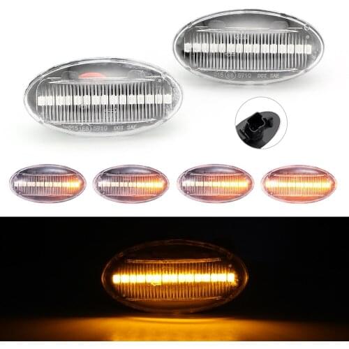 2Pcs LED Turn Signal Blinker Lamp For Peugeot 307 206 207 407 107 607 1007 Partner Expert Dynamic Side Marker Light Sequential