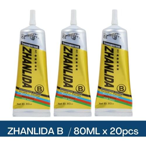 20PCS 80ML Zhanlida B Clear Glue Cellphone Glass Frame Glue Strong Adhesive Waterproof Liquid Good Quality Super Glue