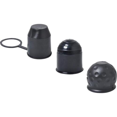 3Pcs 50mm Plastic+Rubber Towing Tow Ball Hitch Cap Protect Van Trailer