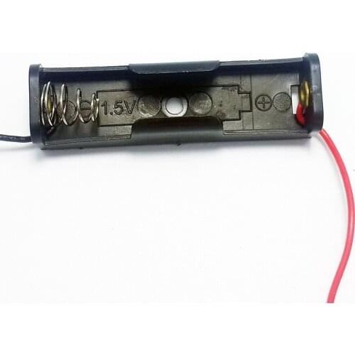 5 pieces/lot, AA battery holer 1 section 1.5V battery holder with wire