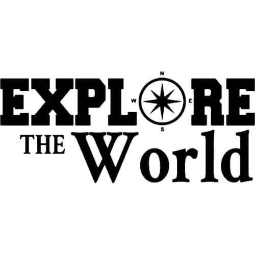 S51244 Various Sizes/Colors Car Stickers Vinyl Decal Explore The World Compass Motorcycle Decorative Accessories Creative