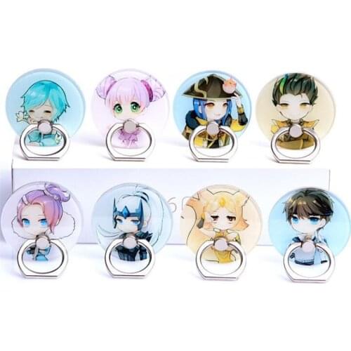 Cartoon Game Girl Boy Finger Ring Mobile Phone Stand Holder For iPhone Xiaomi Huawei Acrylic Fruits Phone Holder All Smartphone