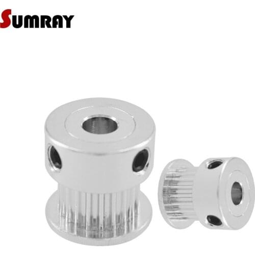 SUMRAY GT2 Gear Pulley 16T Bore 5mm Aluminium Pulley Wheel 11mm Belt Width 2GT Belt Thooth Pulley For 10mm Width Timing Belts