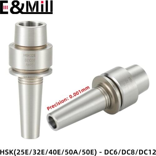 HSK25E HSK32E HSK40E HSK50E DC4 DC6 DC8 DC12 Tool Holder Stainless Steel Anti-rust HSK DC Rear-draw Deep Hole Machining Tool