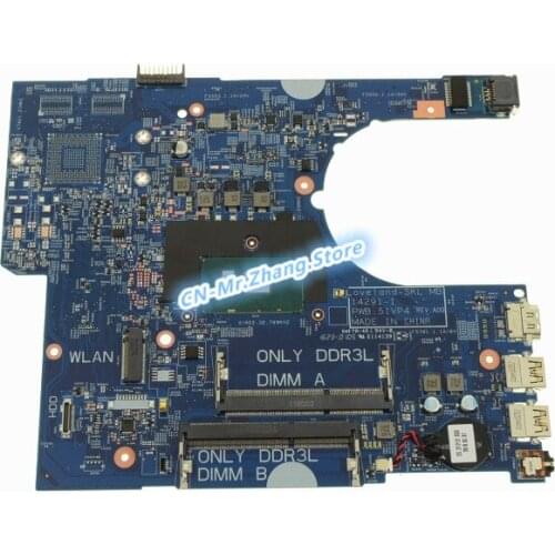 SHELI FOR Dell 14 3470 3570 Laptop Motherboard YKP8M 0YKP8M CN-0YKP8M DDR3L 14291-1 PWB 51VP4 W/ i5-6200U CPU DDR3L