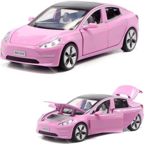 2021 1:32 Tesla MODEL 3 Alloy Light and sound Car Model Kid Toys For Children Gifts Boy Toy ZHz