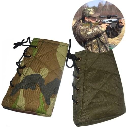 Hunting Rifle Rubber Recoil Pad Butt Stock Pouch Adjustable Shockproof Buffer Bag High Quality 600D Oxford Cloth Hunting Holster