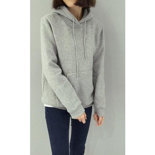 Autumn And Winter Hoody Women Loose Plus Velvet Thickening Headband Hoodies Ladies Sweatshirt Women