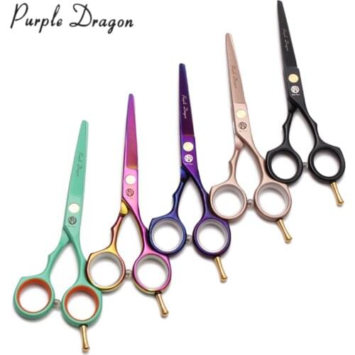 5.5" 16cm 440C Purple Dragon Hairdressing Supplies Cutting Shears Regular Scissors Professional Hair Scissors Styling Tool Z1104