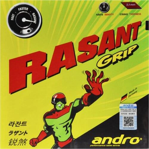 Genuine Andro table Tennis Rubber Rasant Grip Pimples In Pips-in Ping Pong Sponge Tenis De Mesa