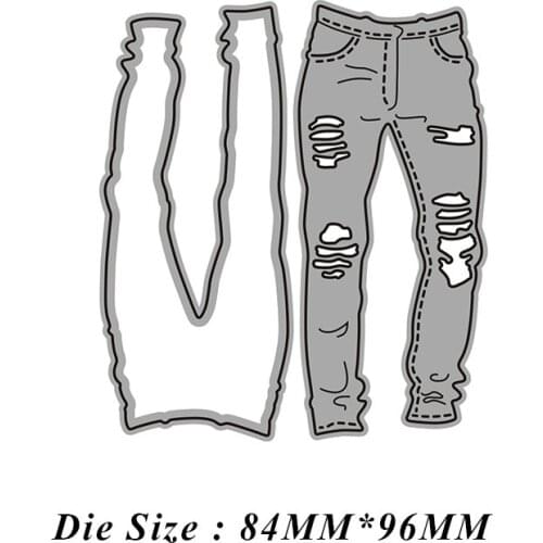 Ripped Jeans Frame New Metal Cutting Dies for 2021 Scrapbooking Edge No Stamps Stencil Cuts Crafts Navidad Molds Paper Arrival