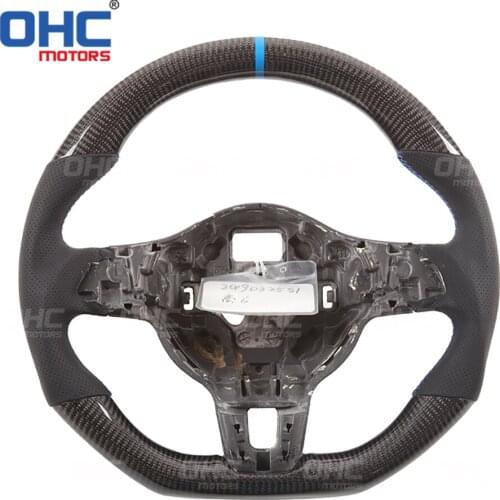 Real Carbon Fiber steering wheel for V-W Golf MKVI MK6 GLI Scirocco Golf R