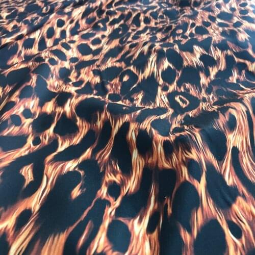 146 cm wide twill fabric meter thick leopard print fabric brand clothing handmade DIY fabric wholesale cloth