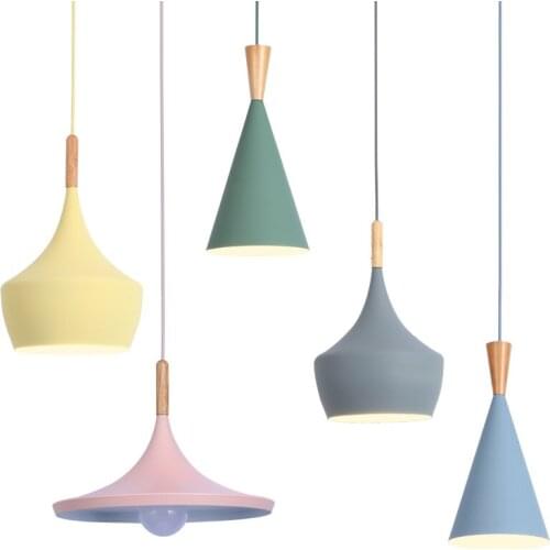 Nordic Restaurant Clothing Shop Table Study Bar Bedroom Bedside Macarons Light Lamp Chandelier Lustre Pendente