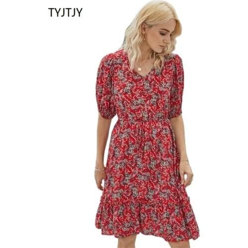 Summer Dresses With Sleeves TYJTJY China